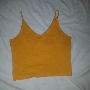 Yellow crop top